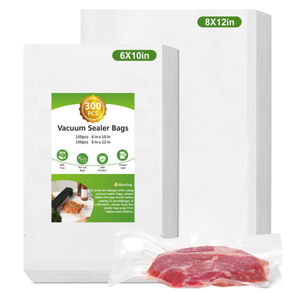 Vacuum Sealer Bags for Food Storage, 150pcs Precut Pint, Quart & Gallon