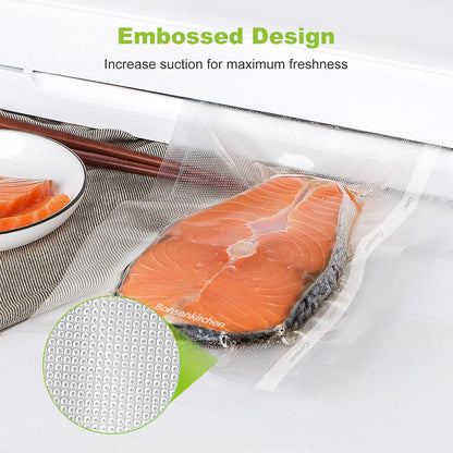 Bonsenkitchen Vacuum Sealer Bags, 8" x 50' Rolls 2 pack for Food Storage