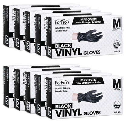 ForPro Disposable Vinyl Gloves, 3.9 Mil, Powder & Latex-Free, Food Safe
