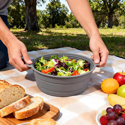Collapsible Silicone Bowl for Camping, 25cm x 8.5cm