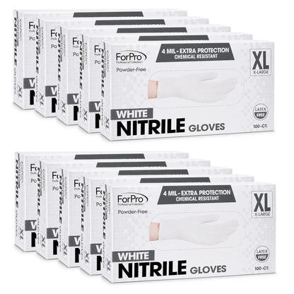 ForPro Disposable Nitrile Gloves, Chemical Resistant, Powder-Free, Latex-Free, Non-Sterile, Food Safe, 4 Mil
