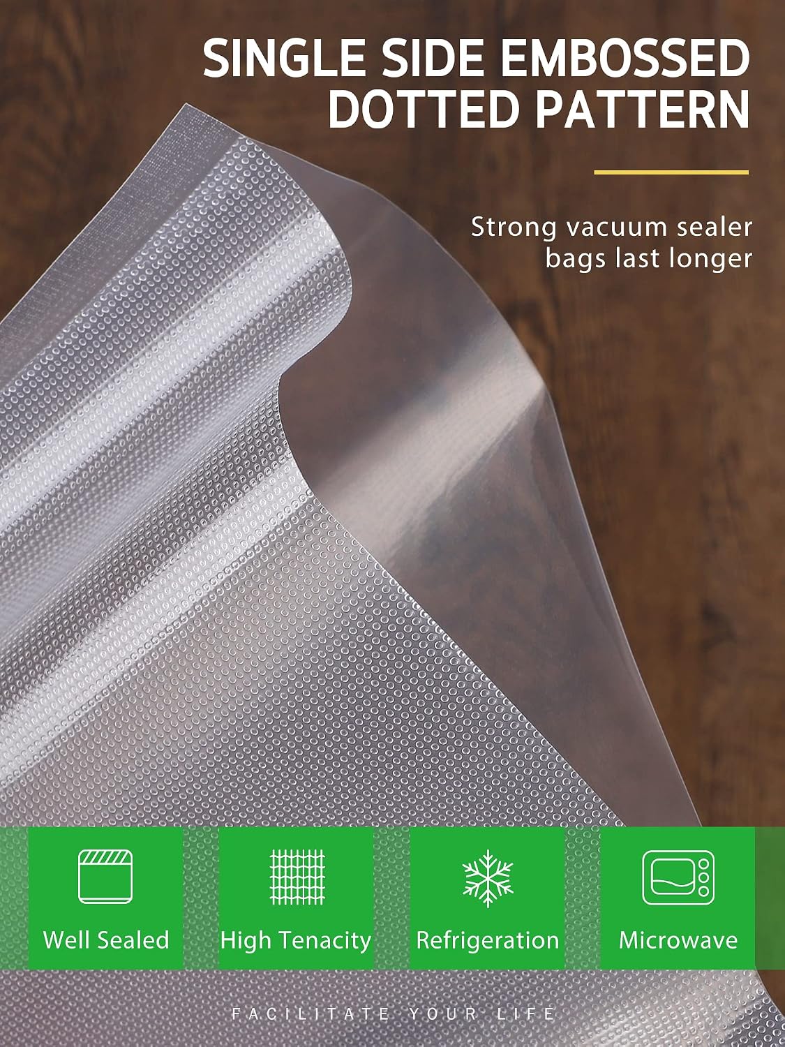 Syntus 2 Rolls 8" x 50' Vacuum Sealer Bags, BPA Free for Food Storage