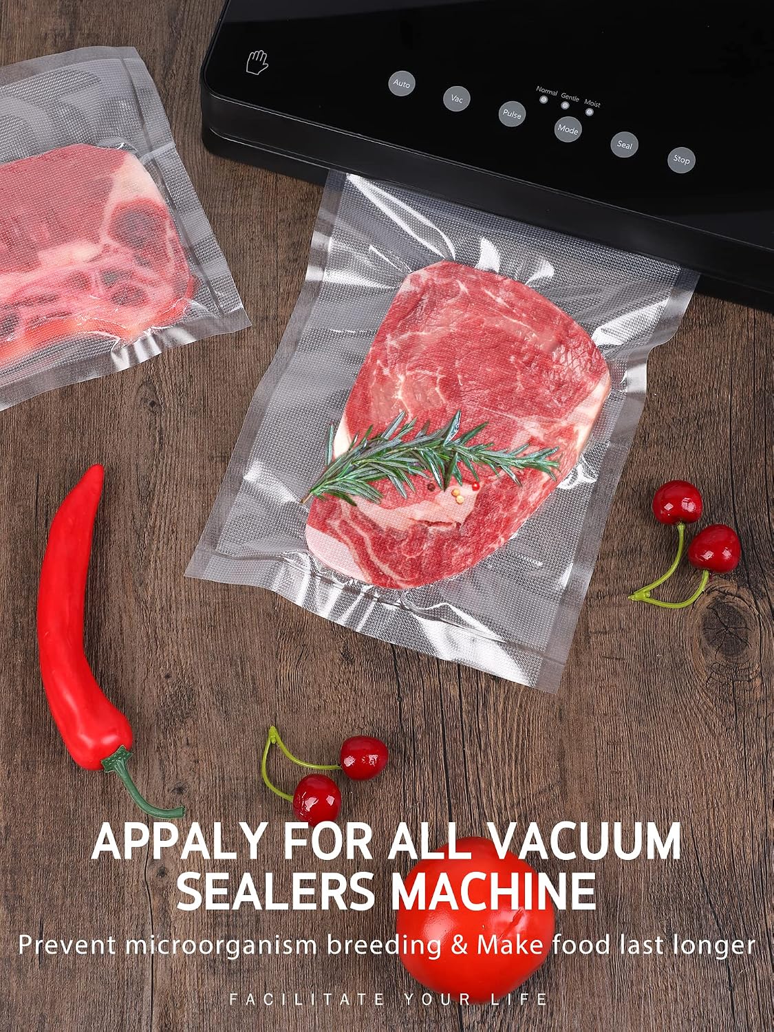 Syntus 2 Rolls 8" x 50' Vacuum Sealer Bags, BPA Free for Food Storage